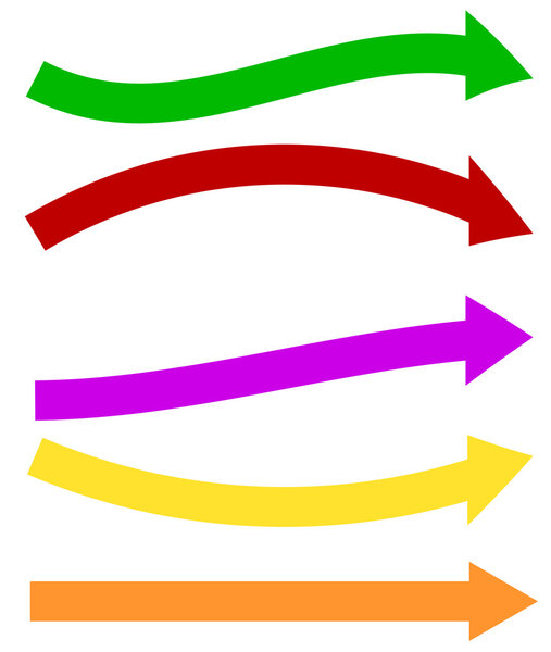 Набор разноцветных форм стрел
.