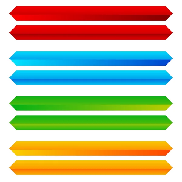Rectángulo horizontal brillante, botón colorido — Archivo Imágenes Vectoriales