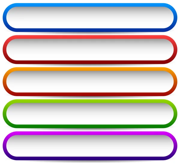 5 färgglada knapp, banner bakgrunder — Stock vektor