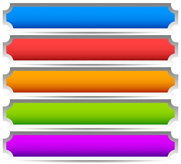 5 botón de colores, fondos de banner — Vector de stock