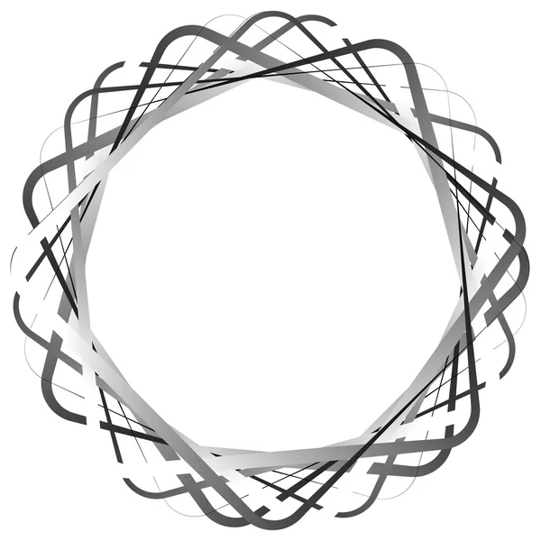 Circular random lines. — Stock Vector