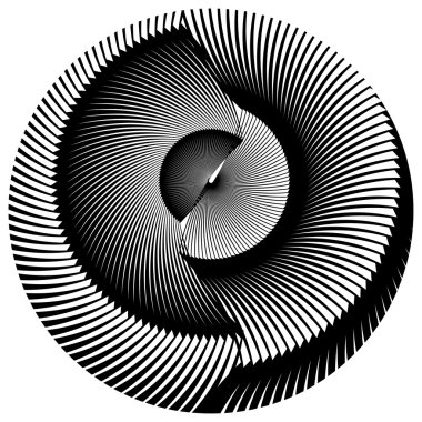 Soyut geometrik döngüsel öğe. 