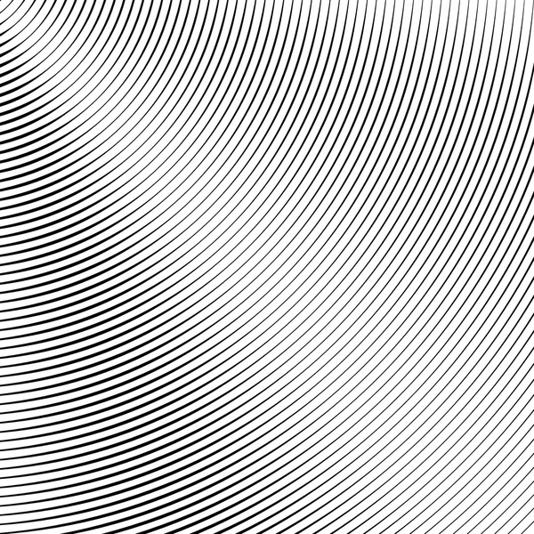 Kreismuster mit dynamischen, unregelmäßigen Linien. — Stockvektor