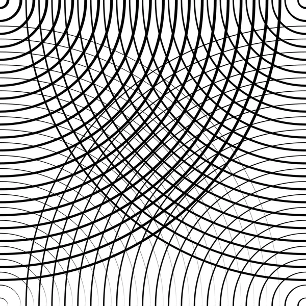 Konzentrische Kreise nahtloses monochromes Muster. — Stockvektor