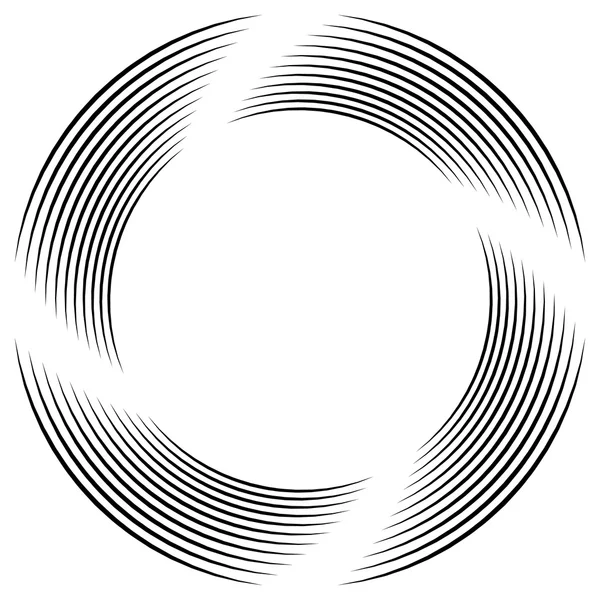 Spirale monochrome abstraite — Image vectorielle