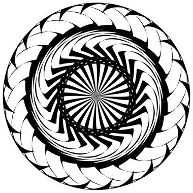 Soyut geometrik döngüsel öğe. 