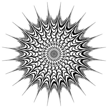 Soyut geometrik döngüsel öğe.