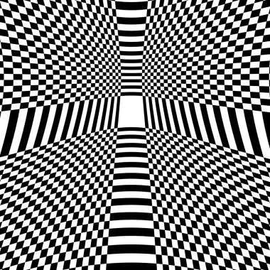 Çözgü, bozulma ile damalı deseni.  