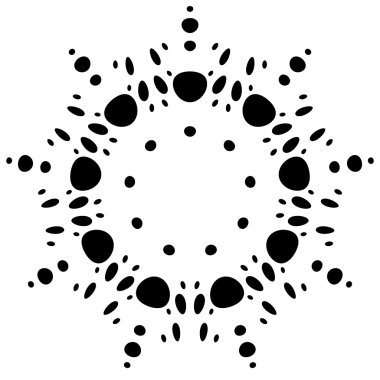 Distorsiyon etkisi ile dairesel tasarım. 