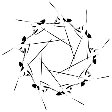 Distorsiyon etkisi ile dairesel tasarım. 