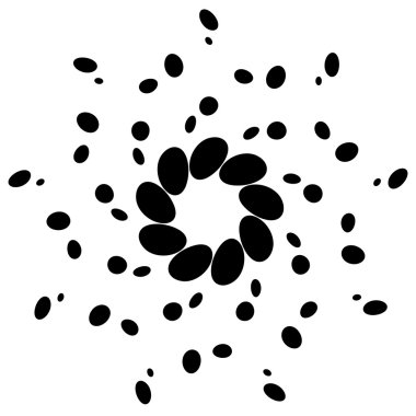 Distorsiyon etkisi ile dairesel tasarım. 