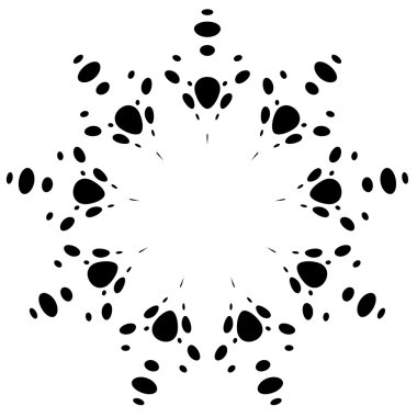 Distorsiyon etkisi ile dairesel tasarım. 