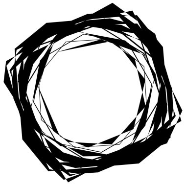 Sinirli, açısal tek renkli geometrik öğesi. 