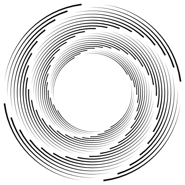 Spirale monochrome abstraite — Image vectorielle