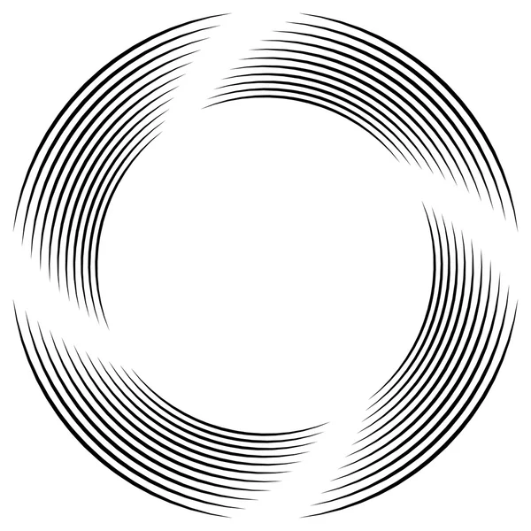 Abstrakte monochrome Spirale — Stockvektor