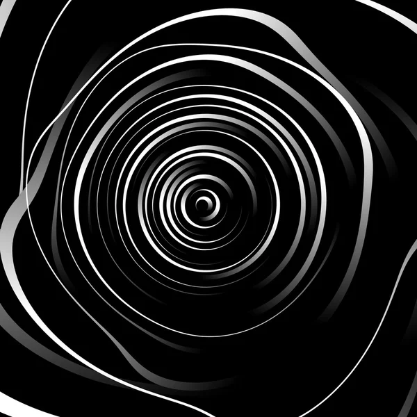 Fondo espiral irregular en formato cuadrado . — Vector de stock