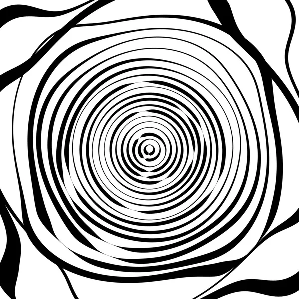 Fondo espiral irregular en formato cuadrado . — Vector de stock