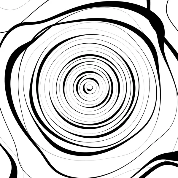 Fondo espiral irregular en formato cuadrado . — Vector de stock