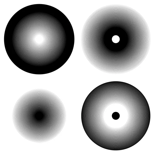 Ensemble d'éléments de cercle concentrique . — Image vectorielle