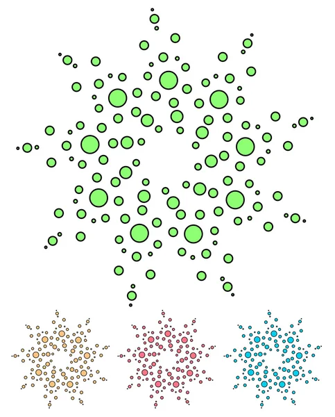 Elementos punteados coloridos — Vector de stock