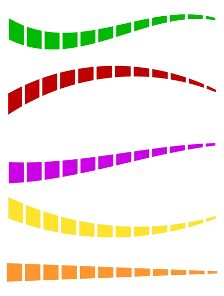 Conjunto de líneas discontinuas de colores — Archivo Imágenes Vectoriales