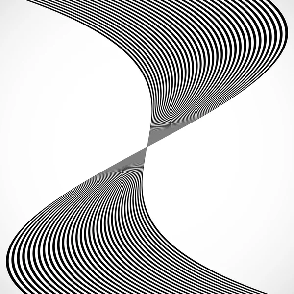 Vertikala ränder, linjer med distorsion — Stock vektor