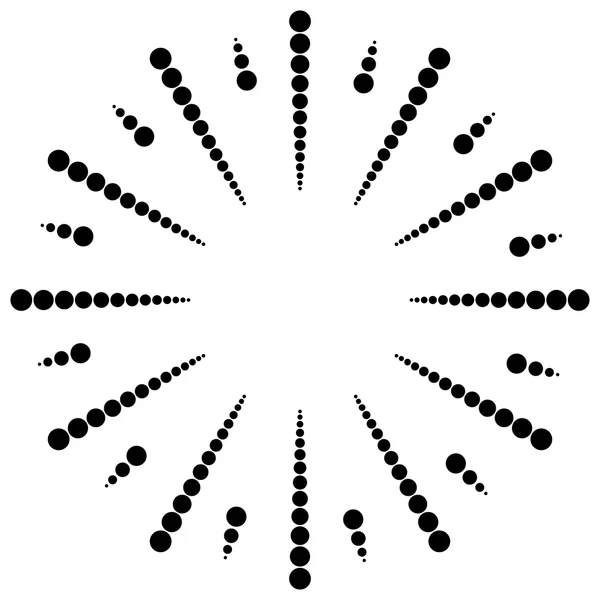 Плямисті радіальні, випромінювальні лінії . — стоковий вектор