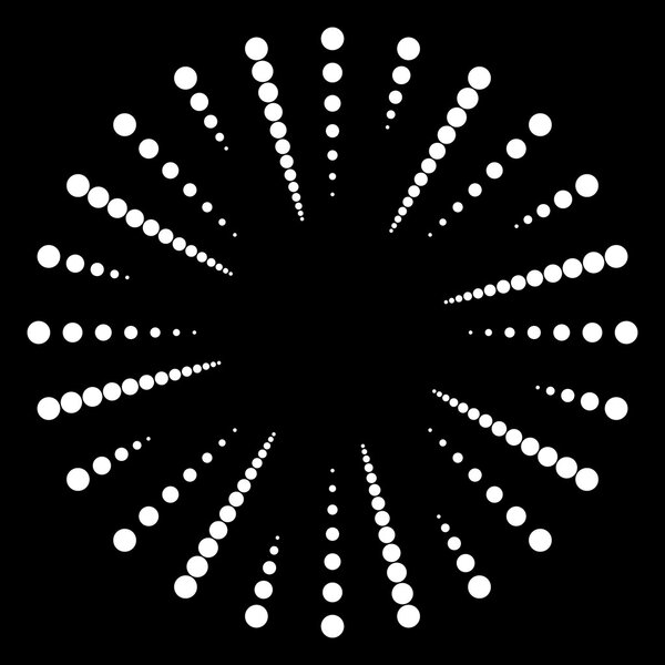 Точечные радиальные, радиальные линии
. 