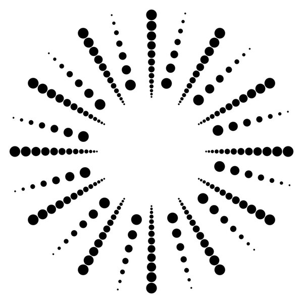 Точечные радиальные, радиальные линии
. 