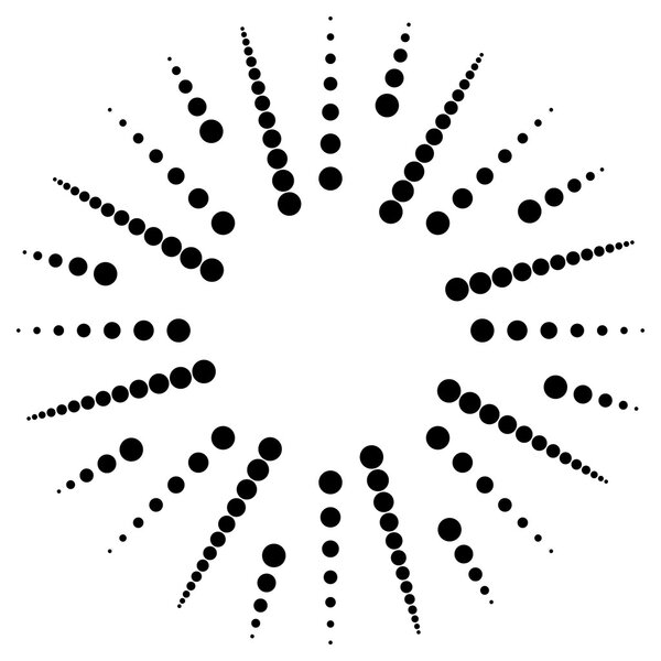 Точечные радиальные, радиальные линии
. 