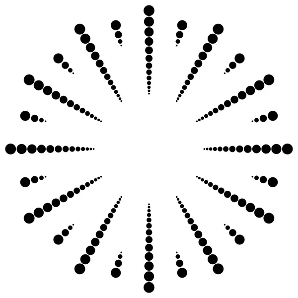 Плямисті радіальні, випромінювальні лінії . — стоковий вектор