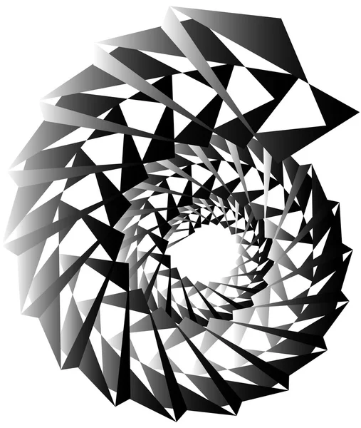 Espiral geométrica circular . — Vector de stock