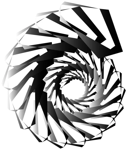 Espiral geométrica circular . — Vector de stock