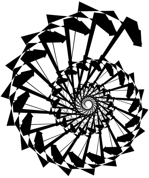 Espiral geométrica circular . — Vector de stock