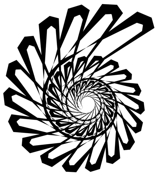 Espiral circular geométrica . —  Vetores de Stock