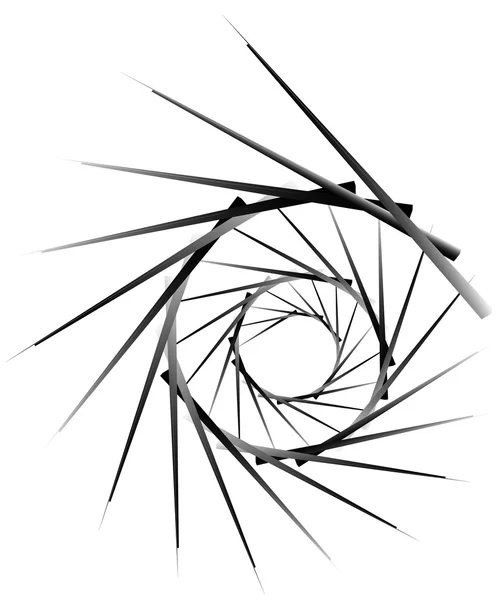 Geometric circular spiral. — Stock Vector
