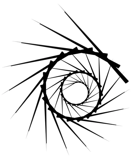 Geometric circular spiral. — Stock Vector