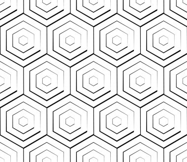 Hücresel geometrik desen, sorunsuz bir şekilde tekrarlanabilir. 