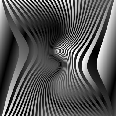 Deformasyon etkisi çizgilerle. 