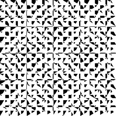 Kaotik, düzensiz yinelenebilir geometrik desen. 