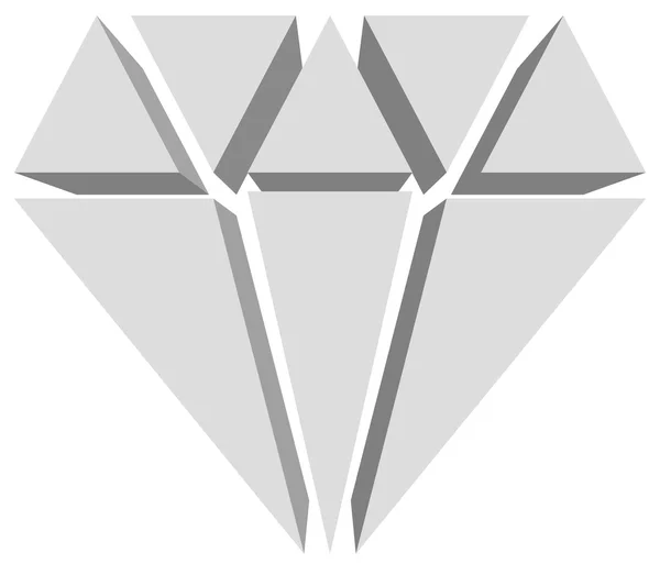Простий діамант, ювелірний знак — стоковий вектор
