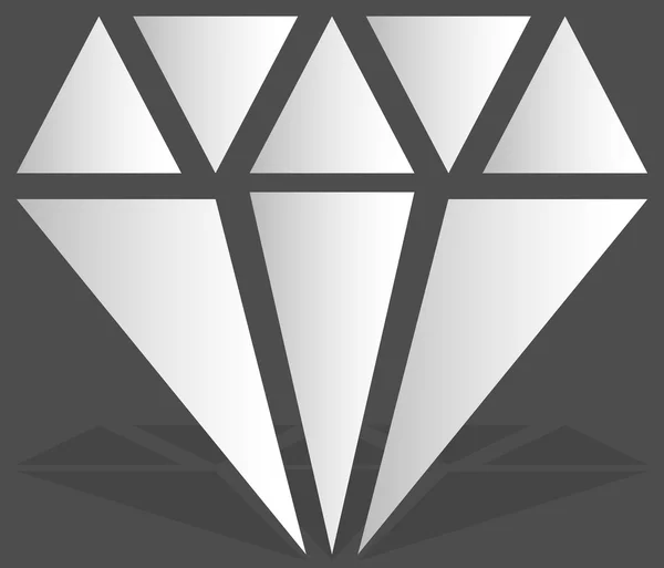 Prosty diamond, biżuteria znak — Wektor stockowy