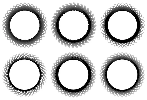 Ensemble d'éléments géométriques circulaires . — Image vectorielle