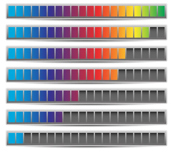 Conjunto de progreso, barras de carga — Archivo Imágenes Vectoriales