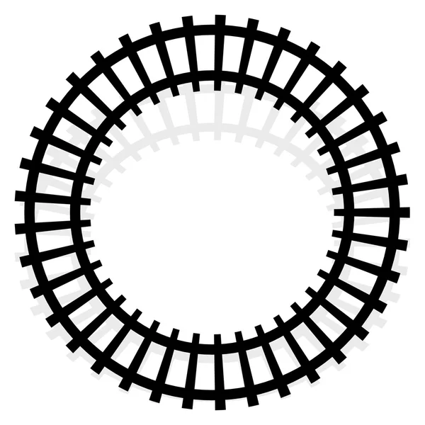 Chemin de fer, silhouettes ferroviaires — Image vectorielle