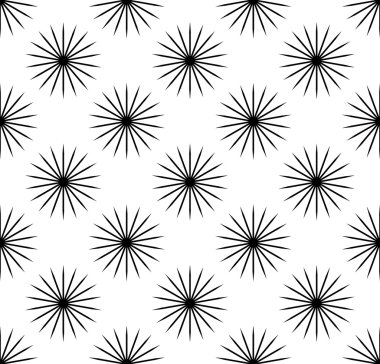 Radyal yayılan hatları ile yinelenen desen.  