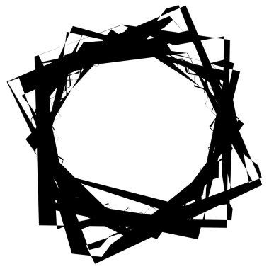 Sinirli, açısal tek renkli geometrik öğesi. 