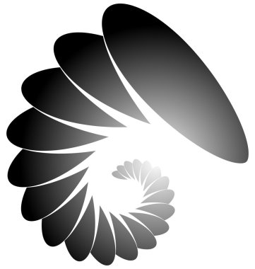 Spiral, sarmal, salyangoz şekli. 