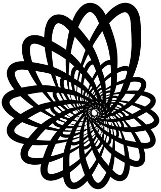 Sarmal kıvrım, salyangoz şekli, öğe. 