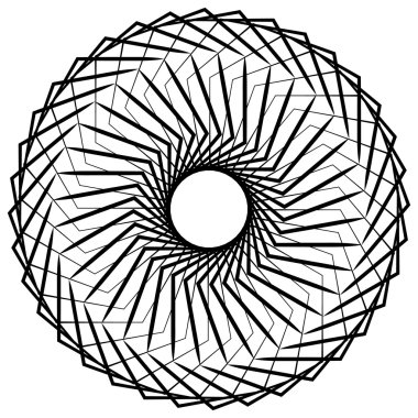 Soyut geometrik sarmal öğesi  